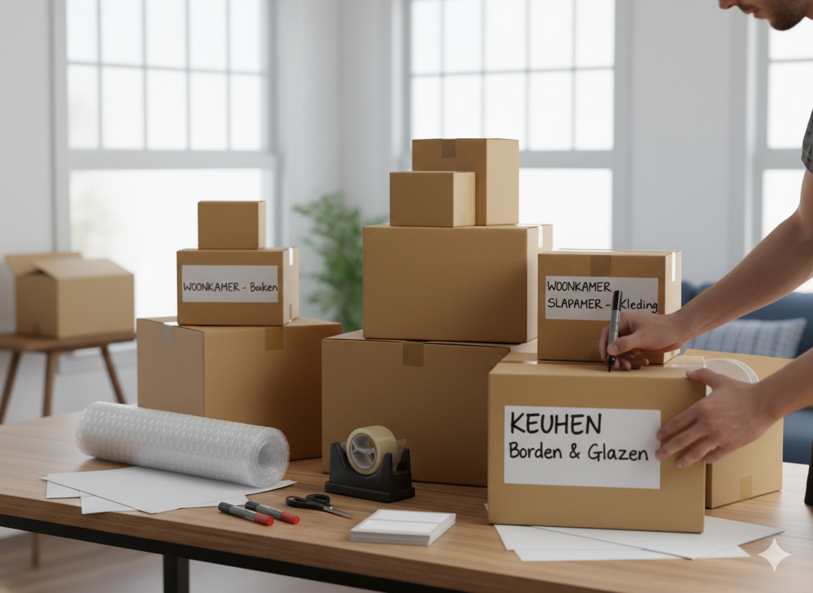 Verhuisdozen en inpakmateriaal